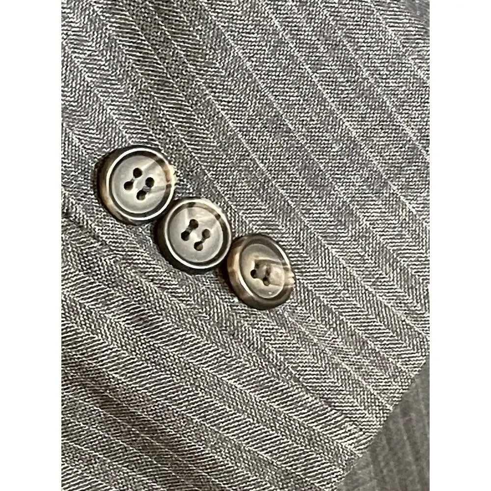 Lauren‎ Ralph Lauren LRL 100% Wool Button Suit Blazer Coat Jacket 52 R Gray
